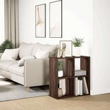 vidaXL Pregrada s knjižno omaro rjavi hrast 69,5x29x69,5 cm inž. les | Shoptok.si