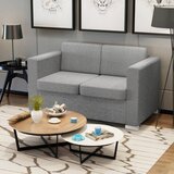vidaXL Dvosjed tkanina Svijetlo sivi | shoptok.hr