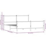 Metalni okvir kreveta bez madraca smeđa boja hrasta 183x213 cm | shoptok.hr