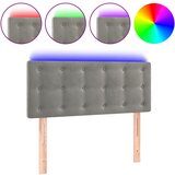 The Living Store led posteljno vzglavje svetlo sivo 90x5x78/88 cm žamet - led vzglavje, (21487815) | Shoptok.si