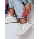 DStreet Sneakersy damskie na płaskiej podeszwie NEWSTREET białe | Shoptok.si