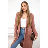 Kesi Sweater Cardigan weave the braid dark pink | shoptok.hr