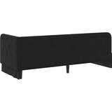 vidaXL kutni okvir kreveta s madracem crna 80 x 200 cm baršun | shoptok.hr