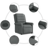 vidaXL Naslanjač iz temno sivega blaga | Shoptok.si