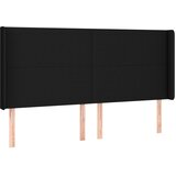  LED uzglavlje crno 163 x 16 x 118/128 cm od tkanine | shoptok.hr