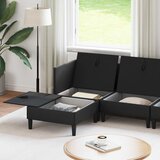  Set namještaja za dnevni boravak 5 pcs Crna Tkanina | shoptok.hr