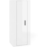 Maison Chic Stenska TV omarica - TV stojalo - Televizijska omarica visok sijaj bela 40x34,5x100 cm, (21699541) Cene