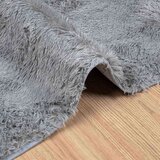 vidaXL Visoka košata preproga NAVARRA svetlo siva 80x150 cm poliester | Shoptok.si