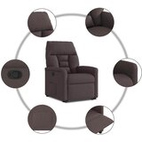  Naslonjač na podizanje tamnosmeđi od tkanine | shoptok.hr