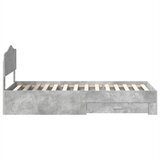  Krevetna konstrukcija s ladicama Betonski sivi 70 x 190 cm | shoptok.hr