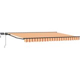 vidaXL Ročno senčilo s LED-ji Rumena in oranžna 4 x 2 m, (5000205521) | Shoptok.si