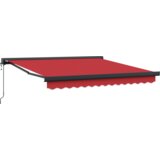vidaXL Automatska Uvlačiva Tenda Crvena 300x250 cm, Zamjenska Tkanina za Tendu 3x2,5 m Okvir Crvena | shoptok.hr