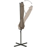  Konzolni vrtni suncobran sa stupom LED 300 cm smeđesivi | Eponuda.ba