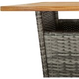  5-dijelni vrtni barski set od poliratana s jastucima sivi Siva 60 x 60 x 110 cm | shoptok.hr