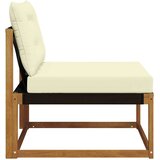  Srednja sofa za van Čvrsto drvo akacije Prirodna - Prirodna boja i krem 1x srednji | shoptok.hr