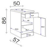 Flex-Well Kuhinjska Spodnja Omarica Venezia Valero, Bela, Š. 50 Cm | Shoptok.si