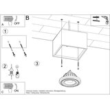  SL.0883 - Plafonska svetiljka QUATRO 1xGU10/40W/230V beton | Eponuda.com