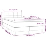 Box spring krevet s madracem tamnozeleni 120x200 cm baršunasti | shoptok.hr