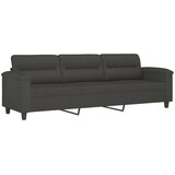  3-dijelni set sofa s jastucima tamnosivi od mikrovlakana | shoptok.hr