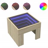 Maison Chic Nočna mizica - Nočna omarica - Nočna miza z neskončnimi LED sonoma hrast 40x40x30 cm, (21689840) | Shoptok.si