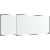 vidaXL Kuhinjska zaščitna obloga 2 kosa 80x50 cm kaljeno steklo, (21410175) | Shoptok.si
