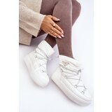 Boto Women's Snow Boots with Platform and Lace-up White Fleure | Shoptok.si