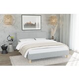Ropez Sivi tapecirani bračni krevet s podnicom 140x200 cm Tina – | shoptok.hr