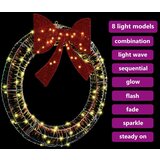 vidaXL Venec med 80 LED Toplo bela 90 cm PET | Shoptok.si