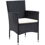 vidaXL set vrtnih stolica za blagovanje 7 kom crni poli ratan | shoptok.hr