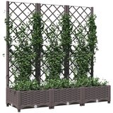  Vrtna žardinjera s rešetkom smeđa 120x40x121,5 cm PP | shoptok.hr