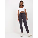 BASIC Feel Good Graphite sweatpants tied at the waist Cene