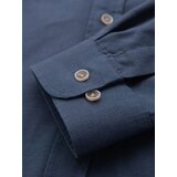 Ombre Men's linen shirt with classic collar and pockets REGULAR FIT - blue | shoptok.hr
