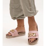Gemre Pink flip-flops with a shiny buckle Niamh | Shoptok.si