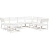 Maison Chic Seti vrtnega pohištva - Vrtna garnitura - Vrtni pohištvo set 7-delna bela trdna borovina, (21804011) | Shoptok.si