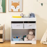  Prekrivna stolica 2 u 1 s presvlačnom podlogom, 2 ladice i posudom za pohranu, bijela | shoptok.hr