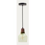 Kave Home Zelena/v temni naravni barvi viseča svetilka s steklenim senčilom ø 13,5 cm Silex – | Shoptok.si