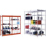 hofe Stabilni sestavljivi regal, enostranski, višina regala 2500 mm, svetlo siva/pocinkano, širina police 1025 mm, osnovni regal, širina x globina 102 | Shoptok.si