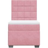  Box spring krevet s madracem ružičasti 80 x 200 cm baršunasti | shoptok.hr