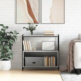  Regal za knjige siva boja hrasta 80x30x78,5 cm drvo i željezo | Eponuda.com