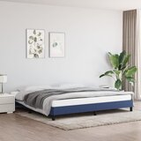 vidaXL Posteljni okvir modra 200x200 cm blago Cene