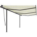  Avtomatsko zložljiva tenda s stebrički 6x3,5 m krem, (20728584) Cene