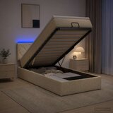  Krevet od pjene s madracem i LED-om Krem 90 x 200 cm Tkanina | shoptok.hr