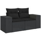  8-dijelni set vrtnih sofa od poliratana s jastucima crni Crna 83 x 62 x 69 cm | shoptok.hr