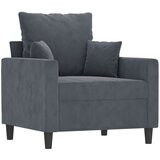  The Living Store Fotelj temno siv 60 cm žamet - Enosed, (21494976) | Shoptok.si
