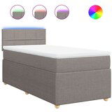 vidaXL Box spring postelja z vzmetnico taupe 80x200 cm blago, (21310582) | Shoptok.si