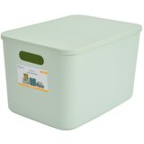 Homéa Svetlo zelena plastična škatla za shranjevanje s pokrovom 35,5x25,5x23 cm – | Shoptok.si