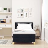  postelja z vzmetnico Črna 90x190 cm Tkanina, (22083531) | Shoptok.si