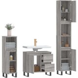  3-dijelni set kupaonskog namještaja siva boja hrasta drveni | shoptok.hr