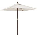  Vrtni suncobran s drvenim stupom boja pijeska 198x198x231 cm | shoptok.hr