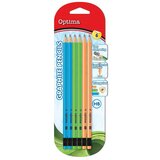 Optima grafitni svinčnik z radirko, HB, 6 kosov, v blistru | Shoptok.si